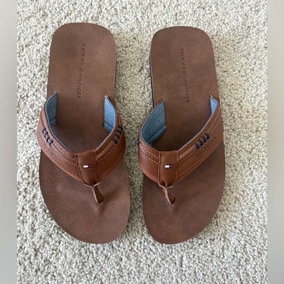 Tommy Hilfiger brown and Blue Men's Sandals - Picture 1 of 3